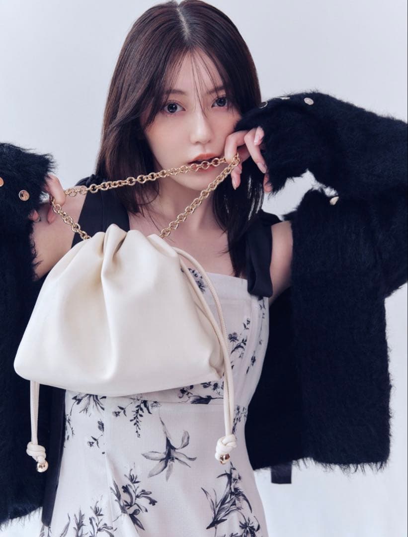 【FRAY I.D】リボンディテールフローラルワンピース　00サイズ