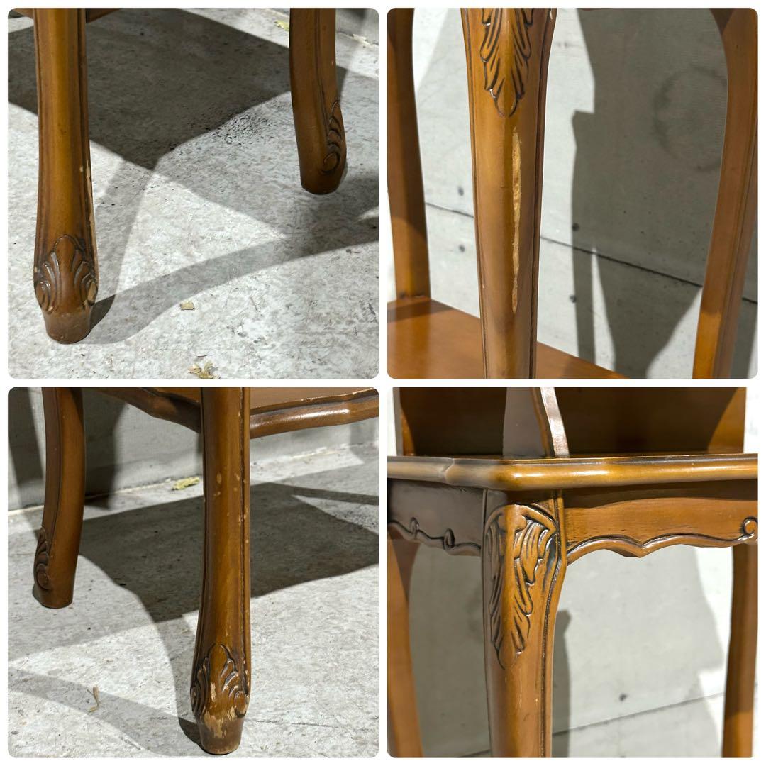 ✦80s✦ロココ調 アンティーク コンソールテーブル サイドテーブル 電話台