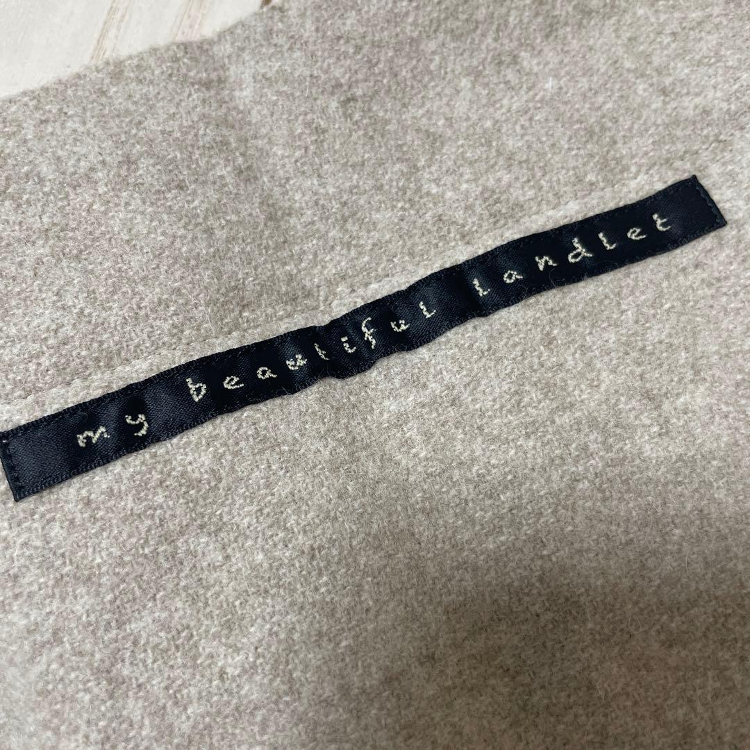 mybeautifullandlet 異素材切替ビッグストール変形ケープ