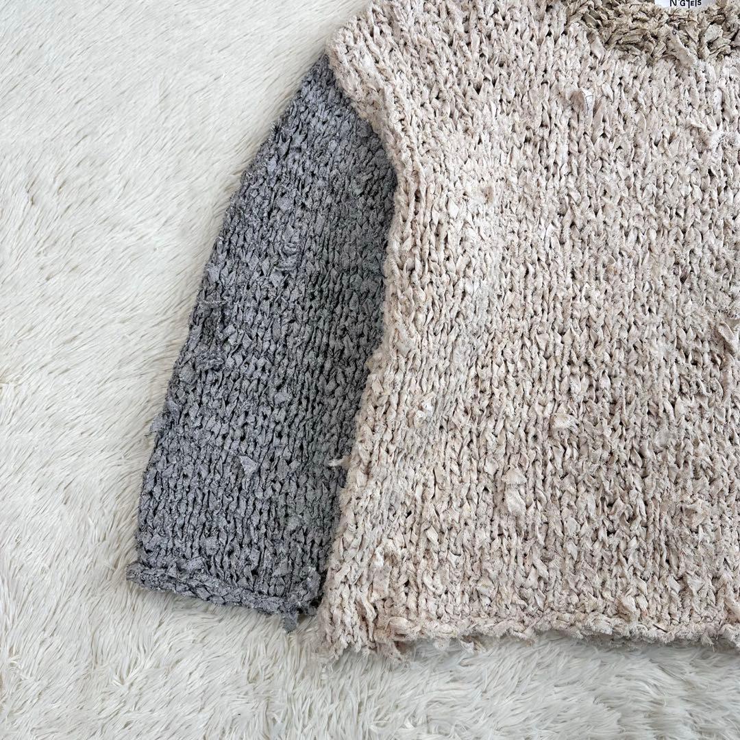 NuGgETS 再構築 ニット プルオーバー ざっくり 厚手トップス コットン