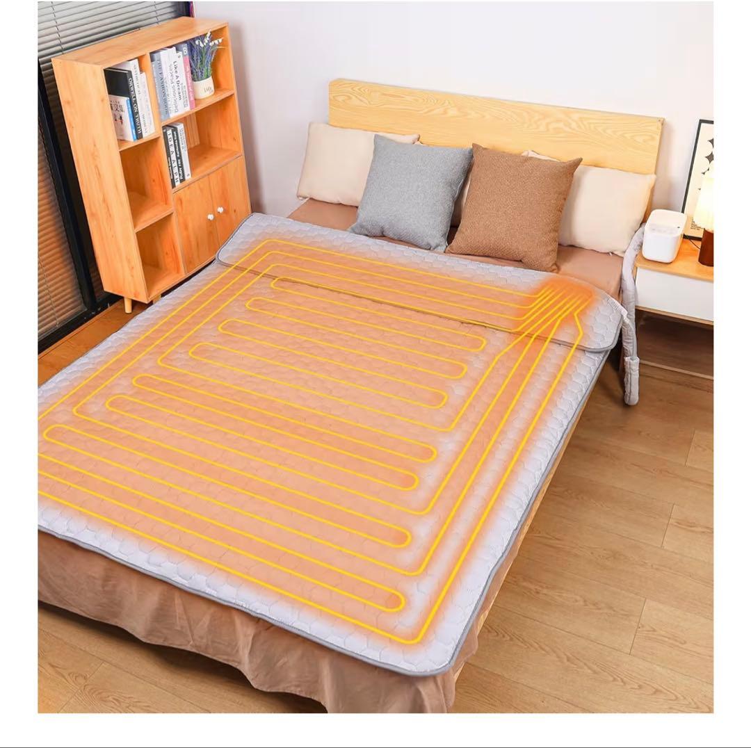水暖マット 電気毛布 敷き　防ダニ/乾燥機能　温水循環マット　3秒速熱