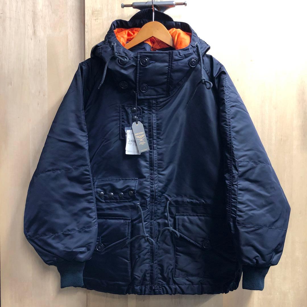 ヒューストン ミリタリー スモックパーカー ナイロンジャケット 中綿入り L