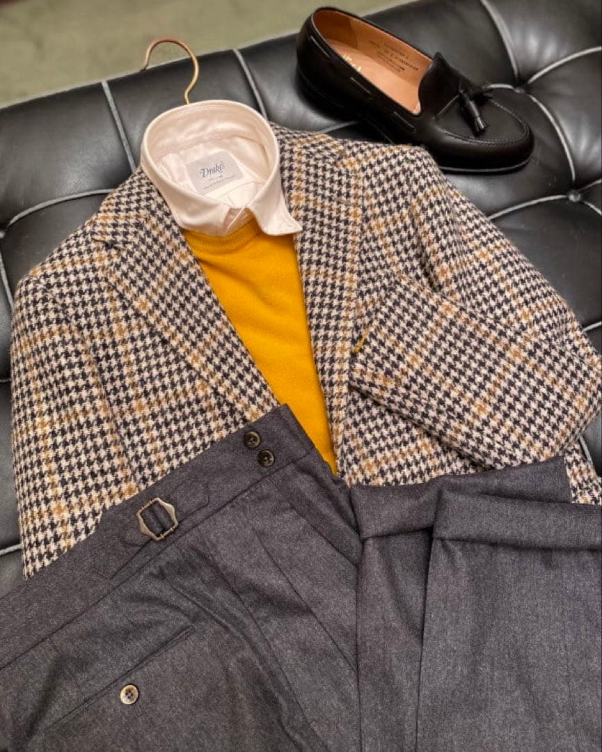 BEAMS F / HARRIS TWEED チェック ジャケット