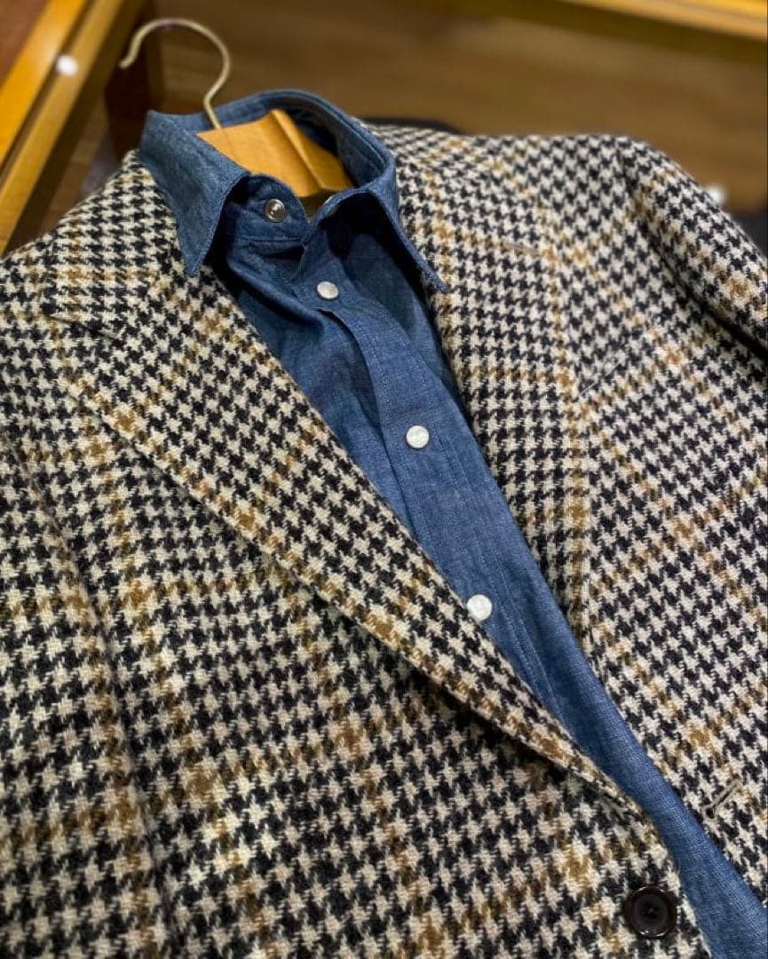 BEAMS F / HARRIS TWEED チェック ジャケット