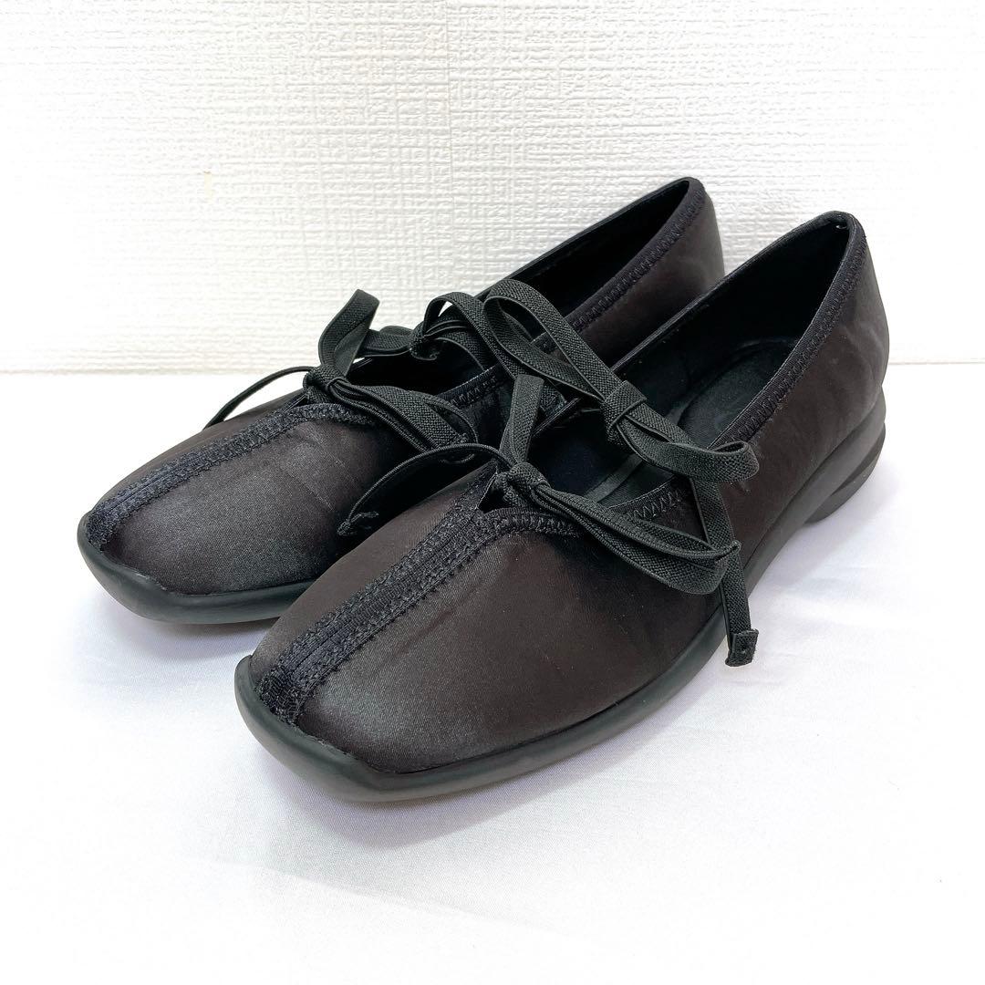美品✨　ルタロン　ダブルリボンバレリーナ　【24.5】ブラック