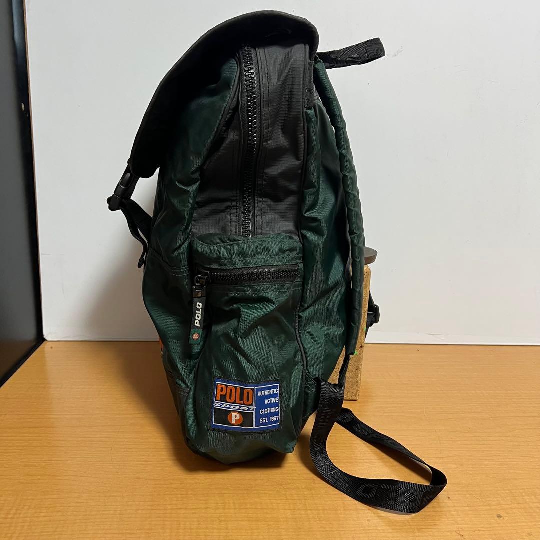 90s★ポロスポーツ POLO SPORT バックパック ダークグリーン★希少