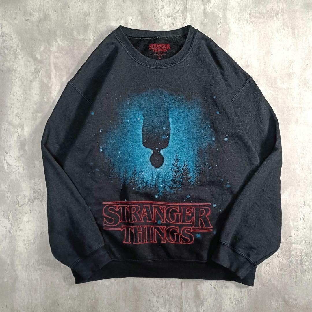 公式 ストレンジャーシングス Netflix スウェット 黒 サイズL