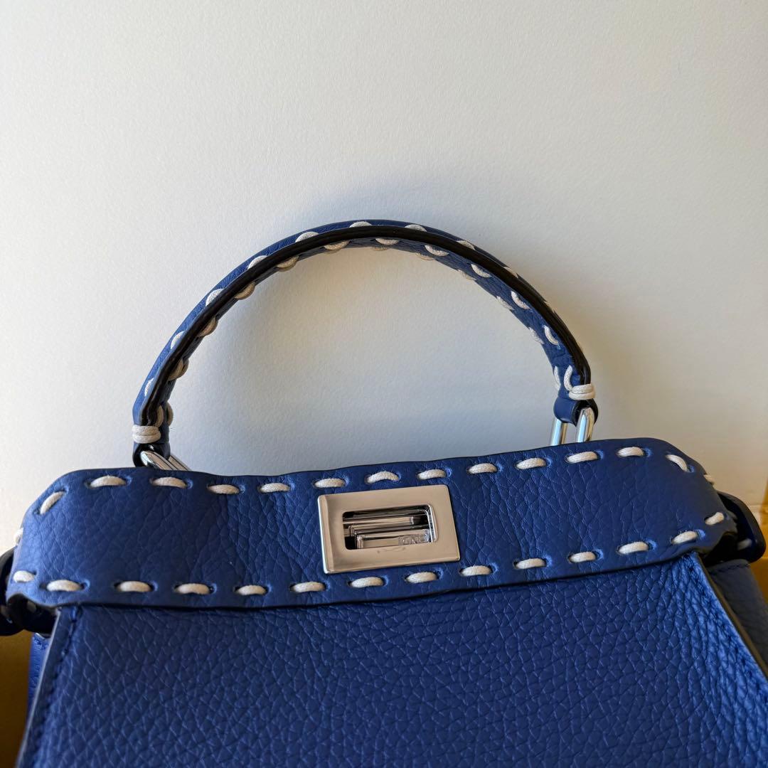 FENDI ピーカブー　セレリア ミニ　2WAYハンドバッグ ブルー