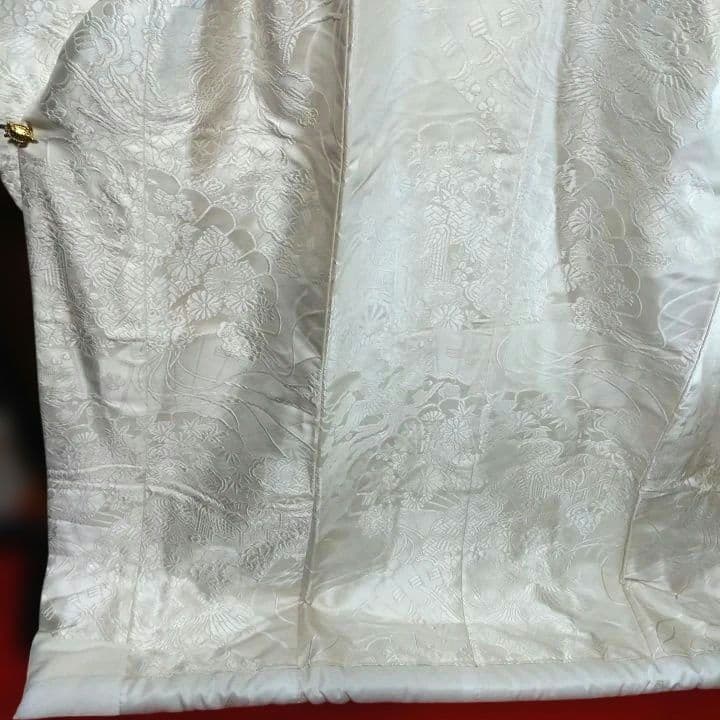 白無垢 打ち掛け御所車に草花Y