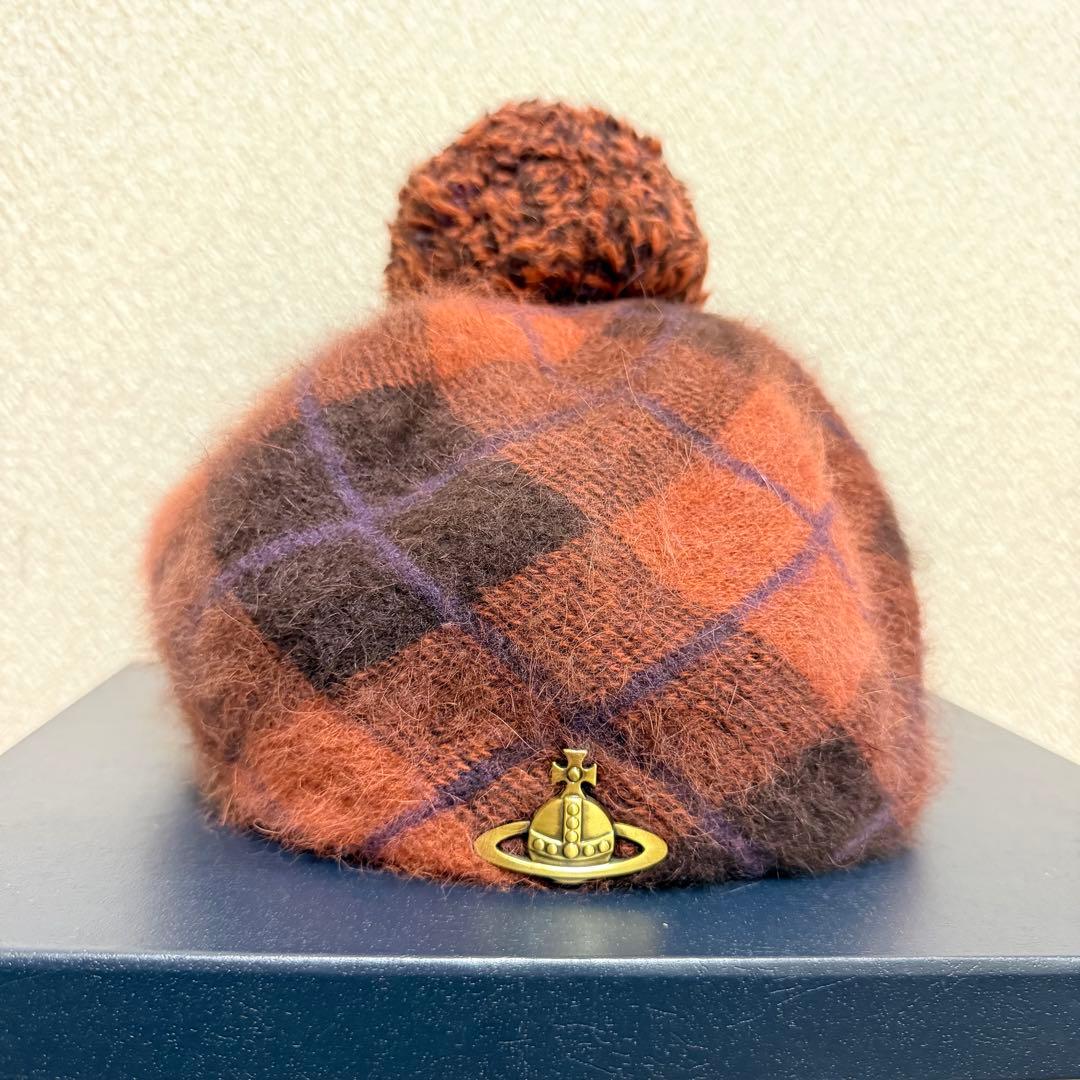 極美品✨️ Vivienne Westwood ベレー帽 アンゴラ 金具 ポンポン