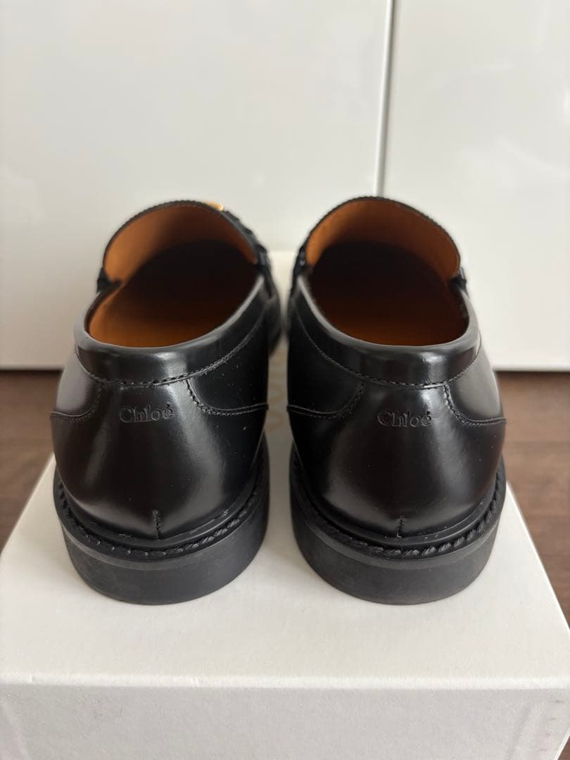 Chloé MARCIE ブラックレザー ローファー 24cm 【ほぼ新品】