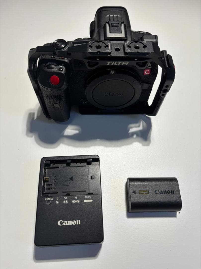 CanonEOSR5CボディTILTAケージ純正バッテリーRF→EFアダプター付