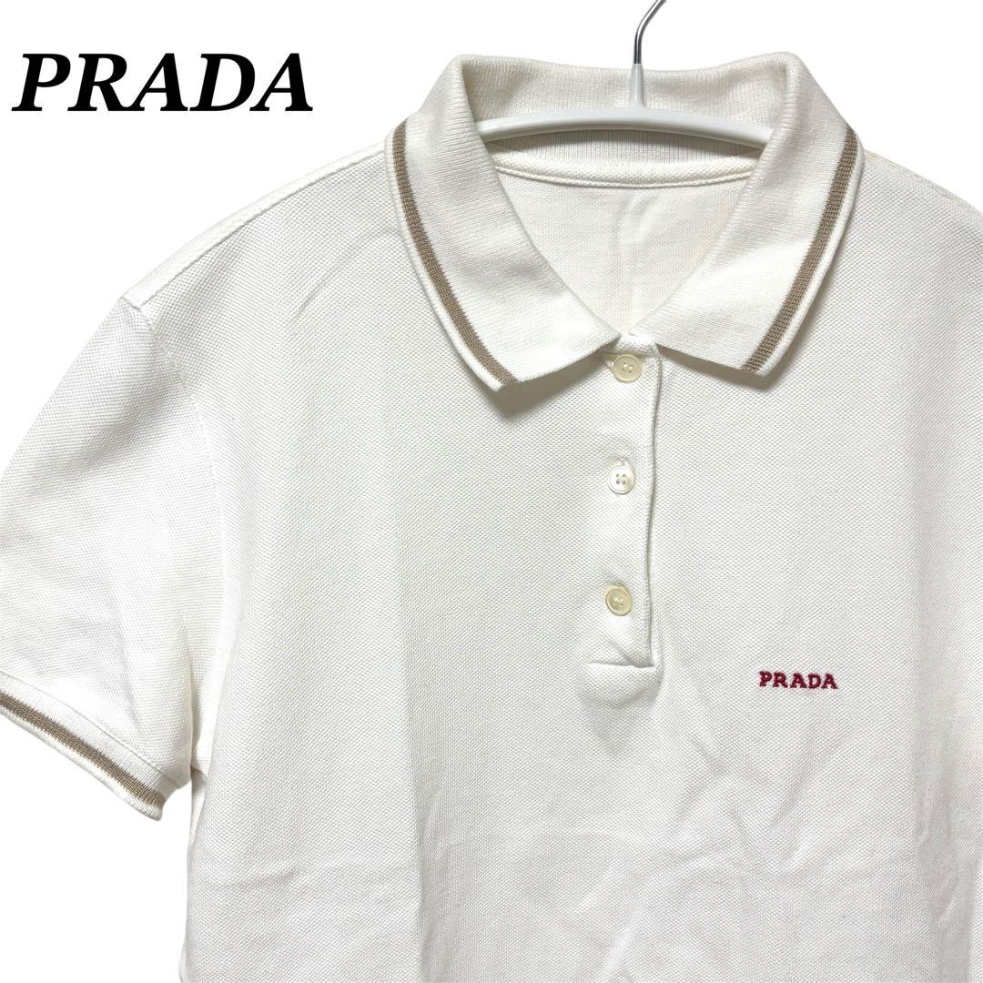 PRADA プラダ　ポロシャツ　レディース　半袖　ホワイト