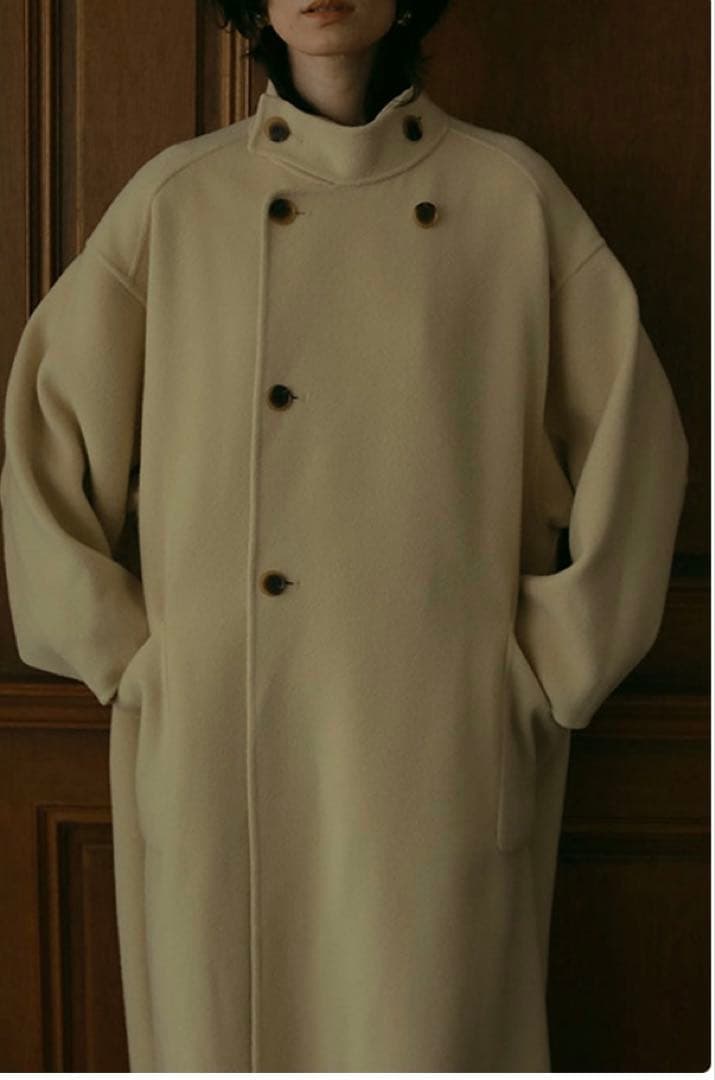 最終値下げetretokyo スタンドカラーリバーロングコート　新品未使用