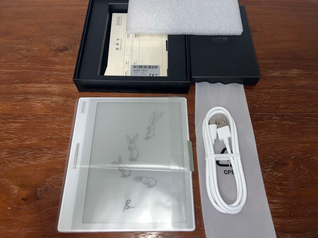 BOOX Leaf2 ホワイト 純正カバー付 ONYX 電子ペーパー E-ink