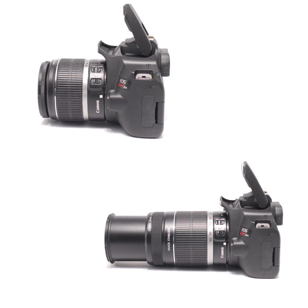 ❤即購入1000円OFF❤ キャノン Kiss X10 手ブレ補正 ダブルレンズ