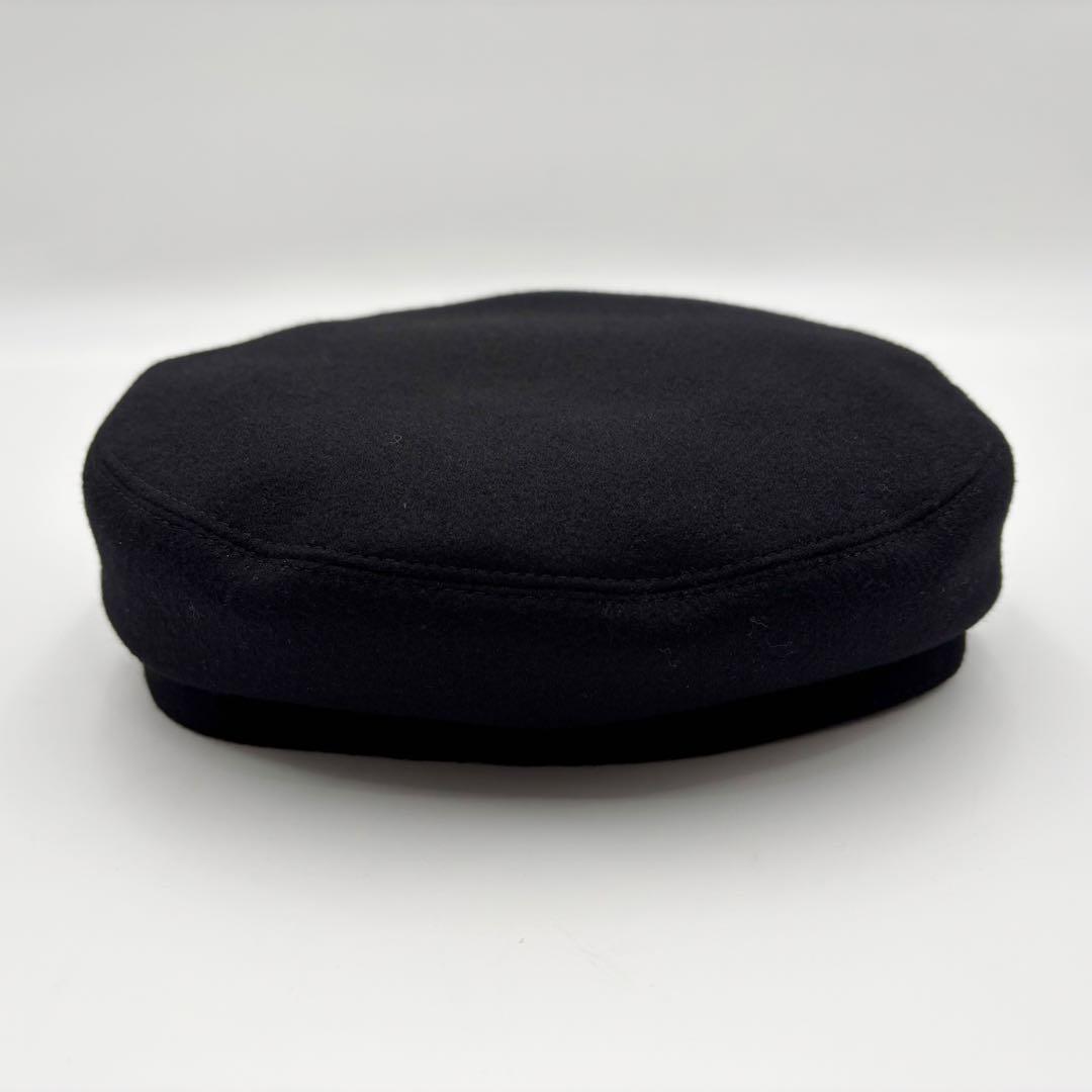 極美品 エルメス セリエ ドーヴィル カシミヤ キャスケット ブラック