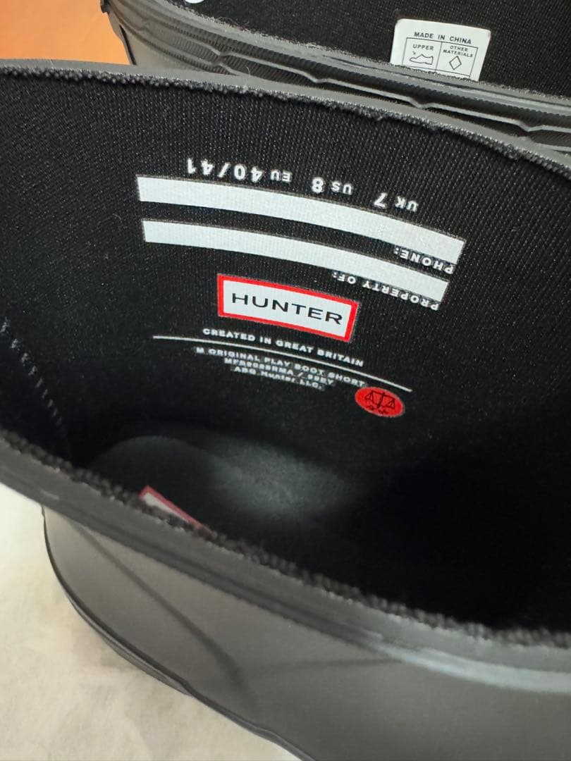 HUNTERショートレインシューズUK7 / US8/EU40/41JP26cm