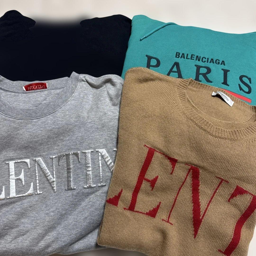 VALENTINO & BALENCIAGA ニットセーター4点セット