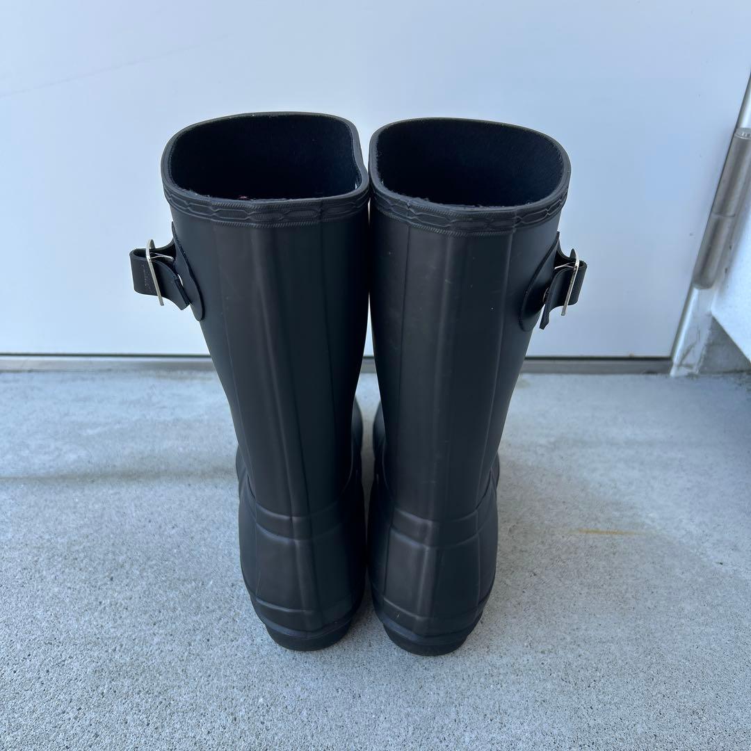 HUNTER(ハンター) レインブーツ ミドル25.0㎝、ブラック、黒