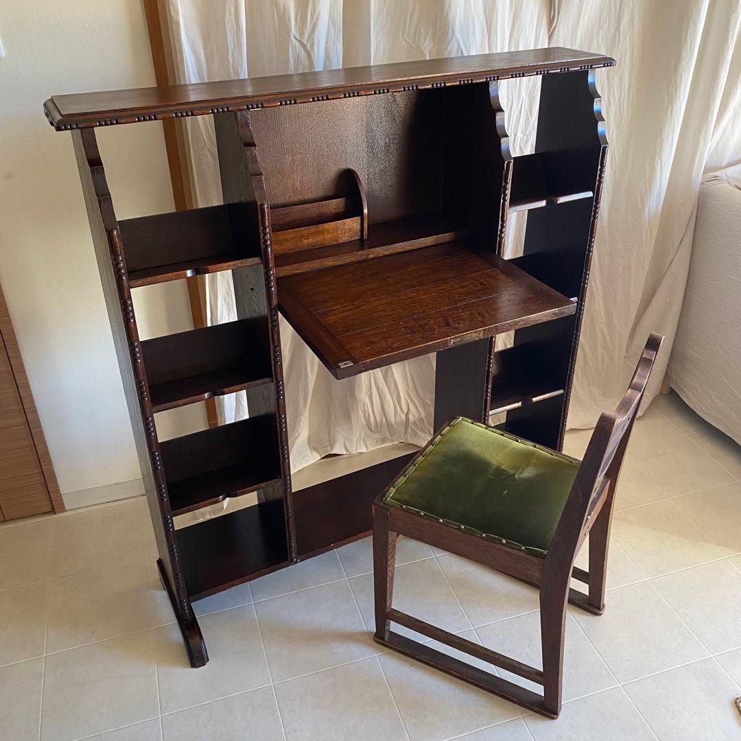 英国　イギリス家具　アンティーク　ライティングビューロー　ブックデスク　北欧　机