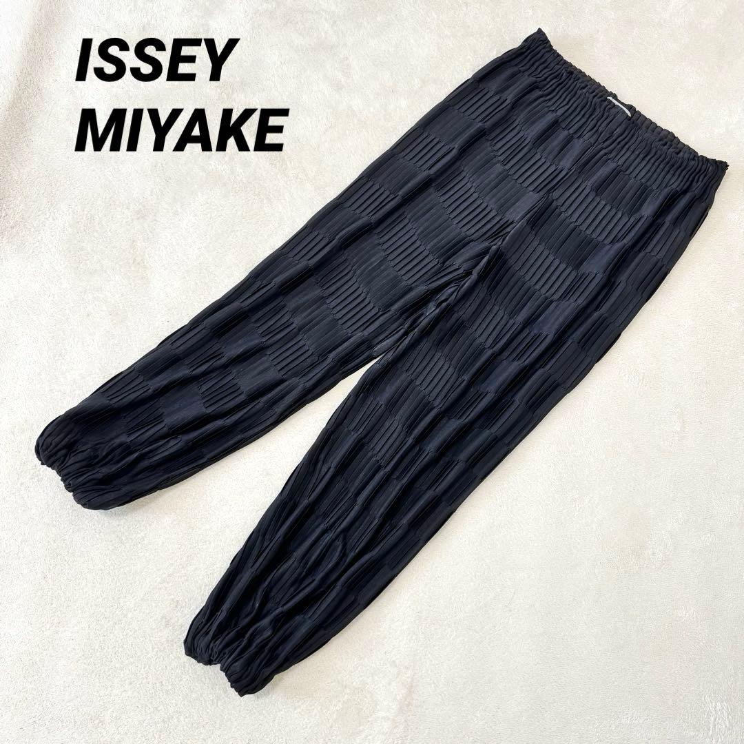 極美品✨ISSEY MIYAKE 銀タグ　プリーツ　ボトムス　ブラック