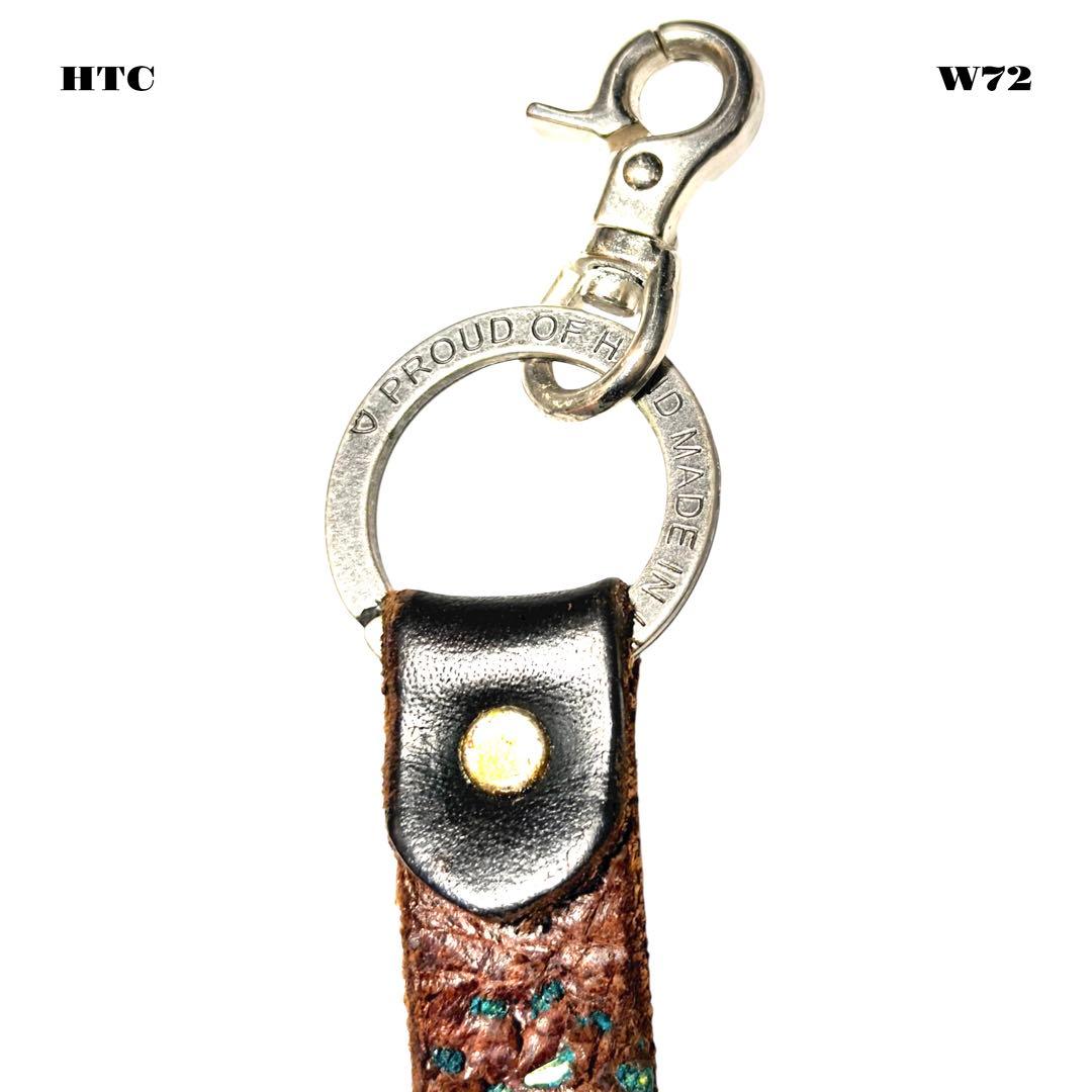 ★限定出品★ HTC ウォレット チェーン レザー スタッズ ブラック 黒青赤銀