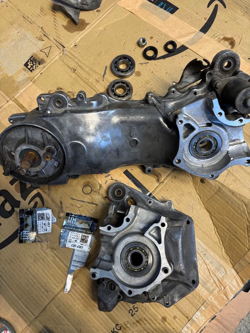 ライブディオAF34・AF35クランクベアリング交換済みボアアップエンジン。