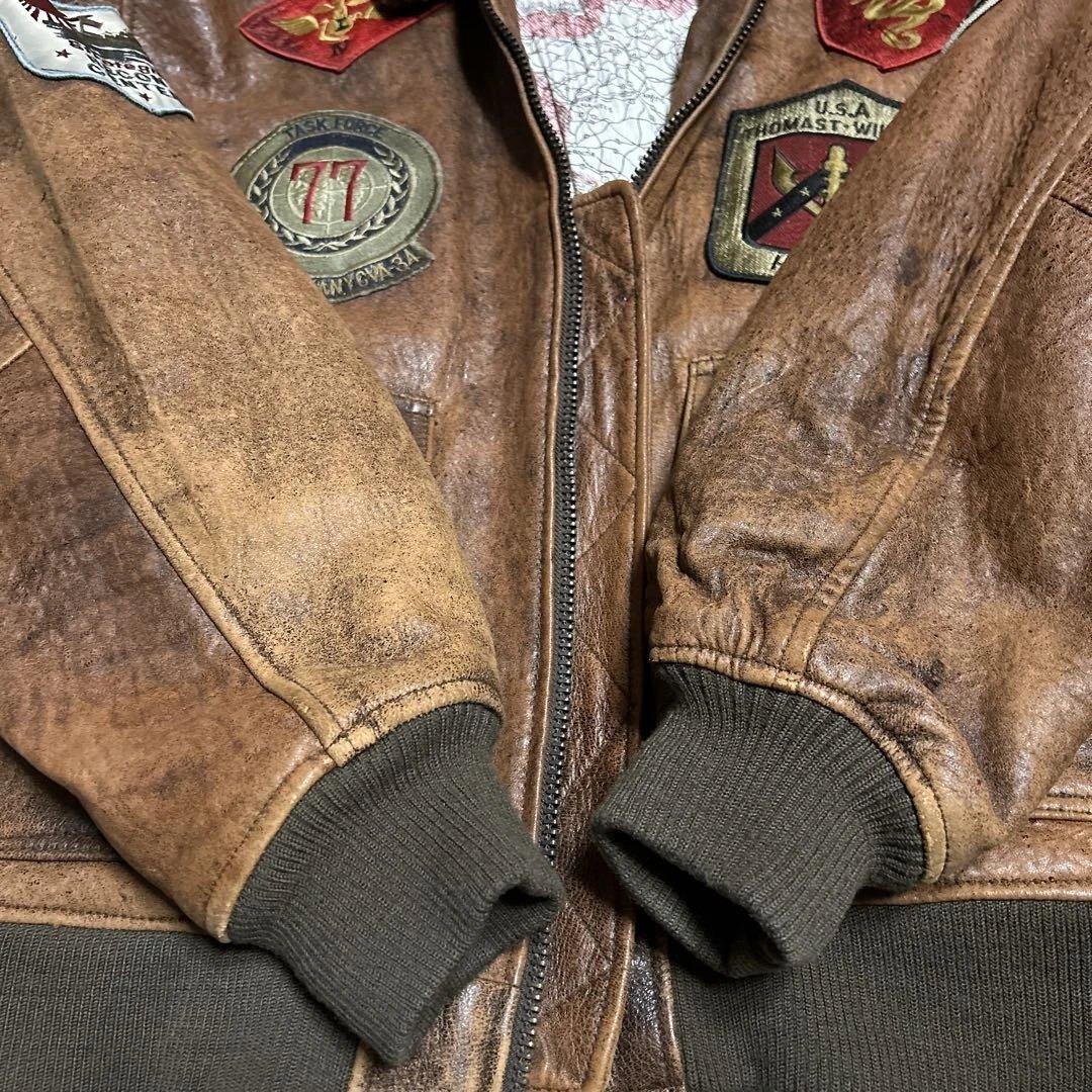 ス*ー様 avirexレザーG-1トップガンモデルMアビレックスアヴィレックス