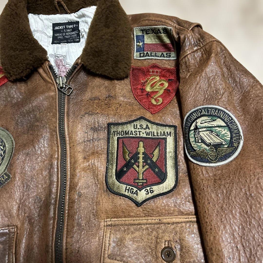 ス*ー様 avirexレザーG-1トップガンモデルMアビレックスアヴィレックス