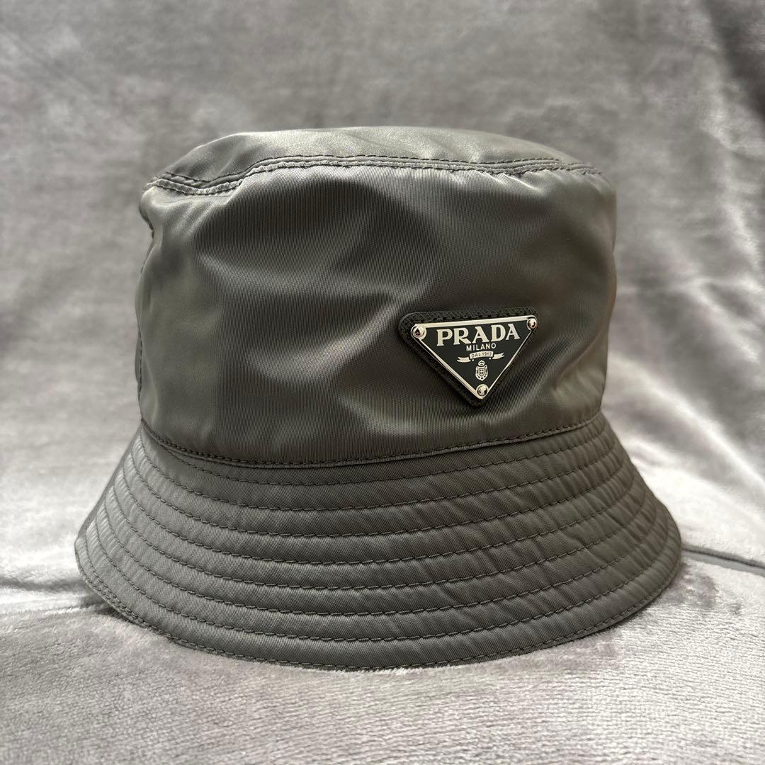 [希少グレー] PRADA Re-Nylon プラダバケットハット XL