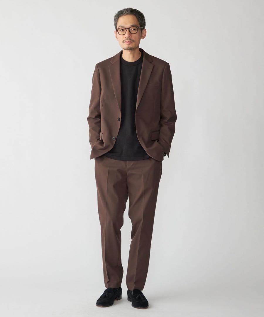 SHIPS ヒートエナジー　テーラードジャケット　セットアップ　ブラウン