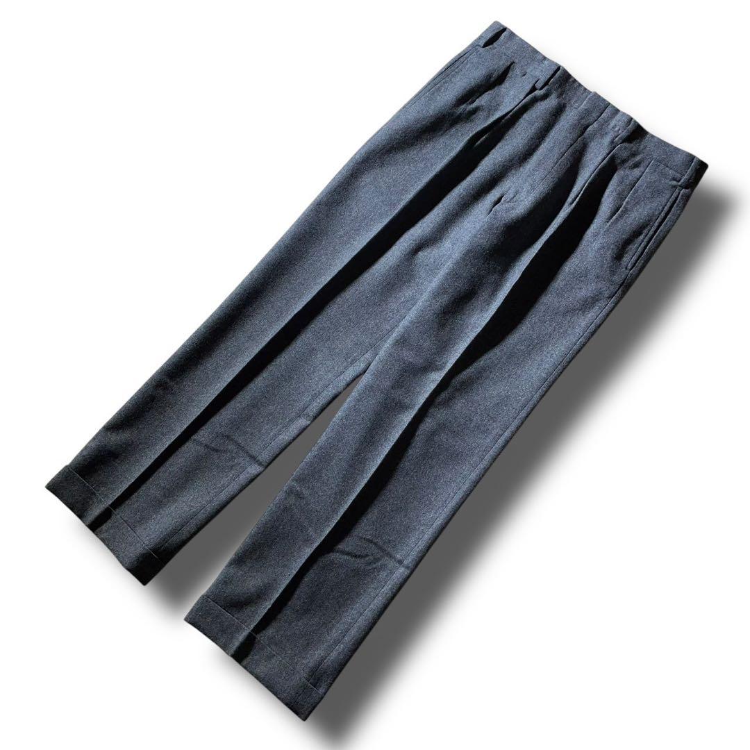 ラルフローレン カシミア混 フランネルスラックス グレー 90s ヴィンテージ