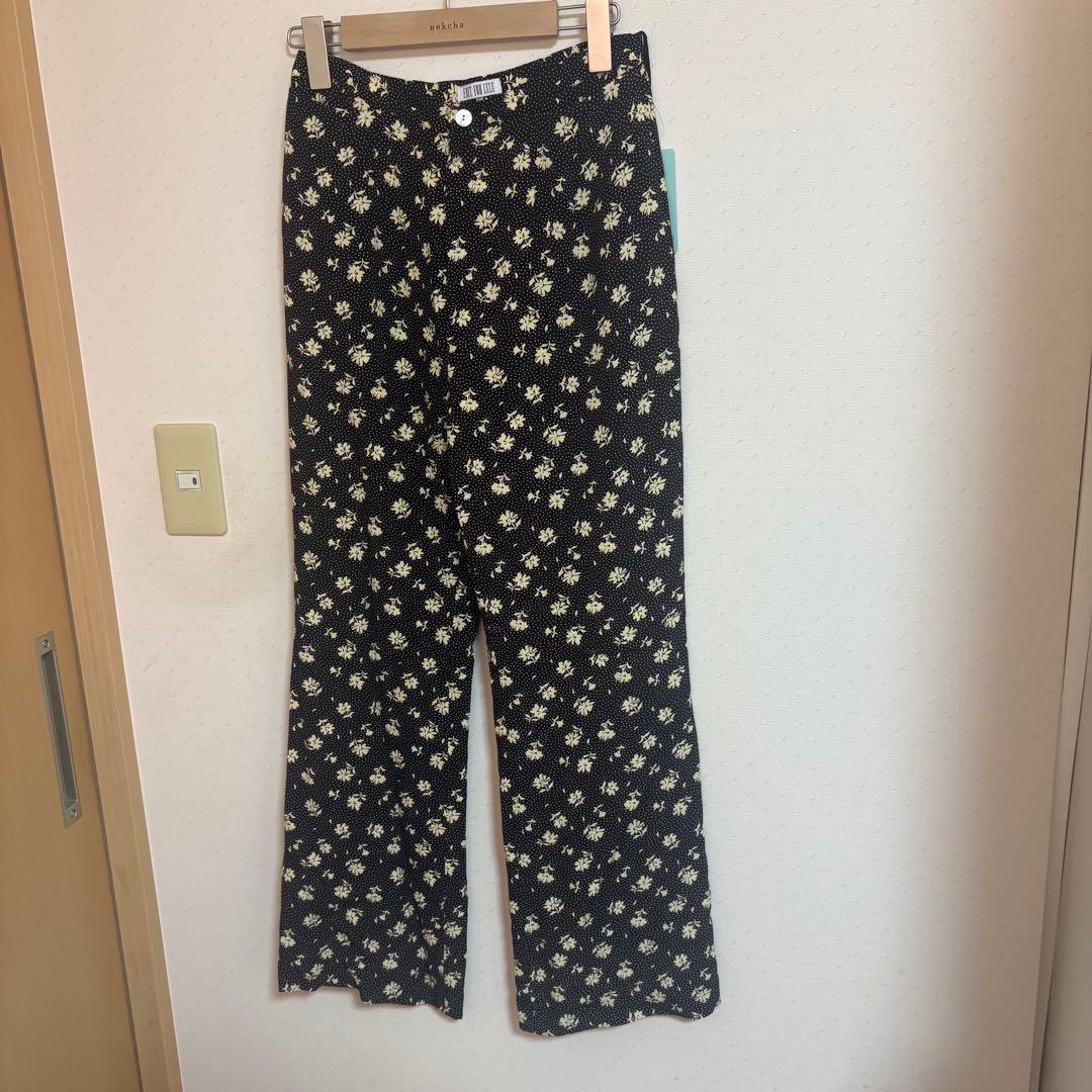 edit for lulu ヴィンテージフラワー　フレアパンツ　36