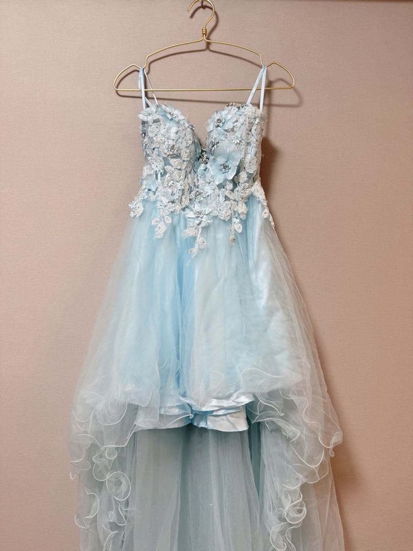 【IRMA】バストビジュー フラワー オフショルダー バースデー ロングドレス