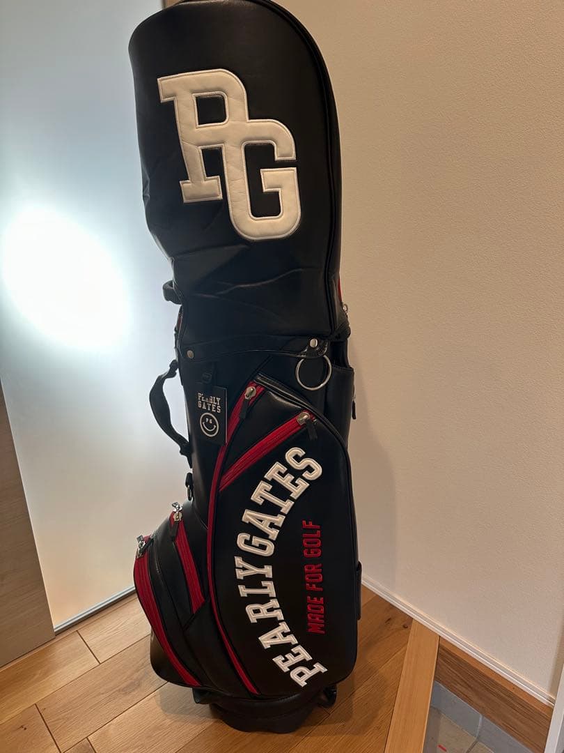 PEARLY GATES キャディバッグ 黒/赤