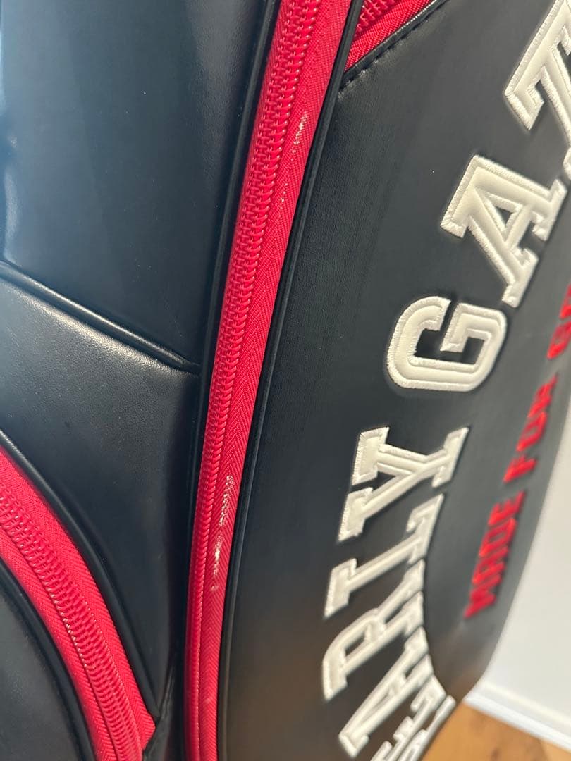 PEARLY GATES キャディバッグ 黒/赤