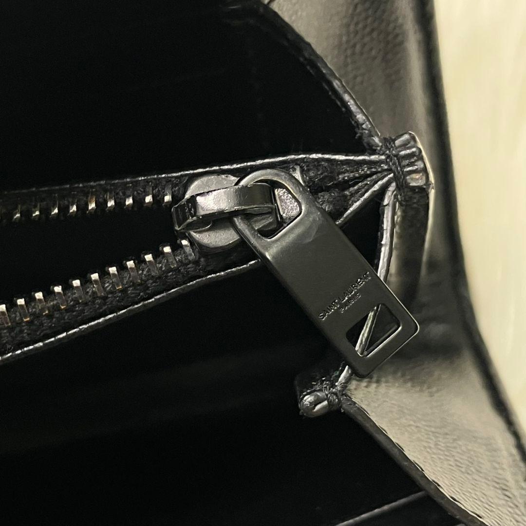 大人気✨サンローラン 長財布 キャビアスキン カサンドラロゴ ブラック