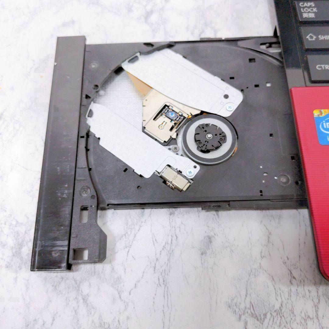 JT31 可愛い赤✨ノートパソコン Windows11 カメラ付きPC SSD