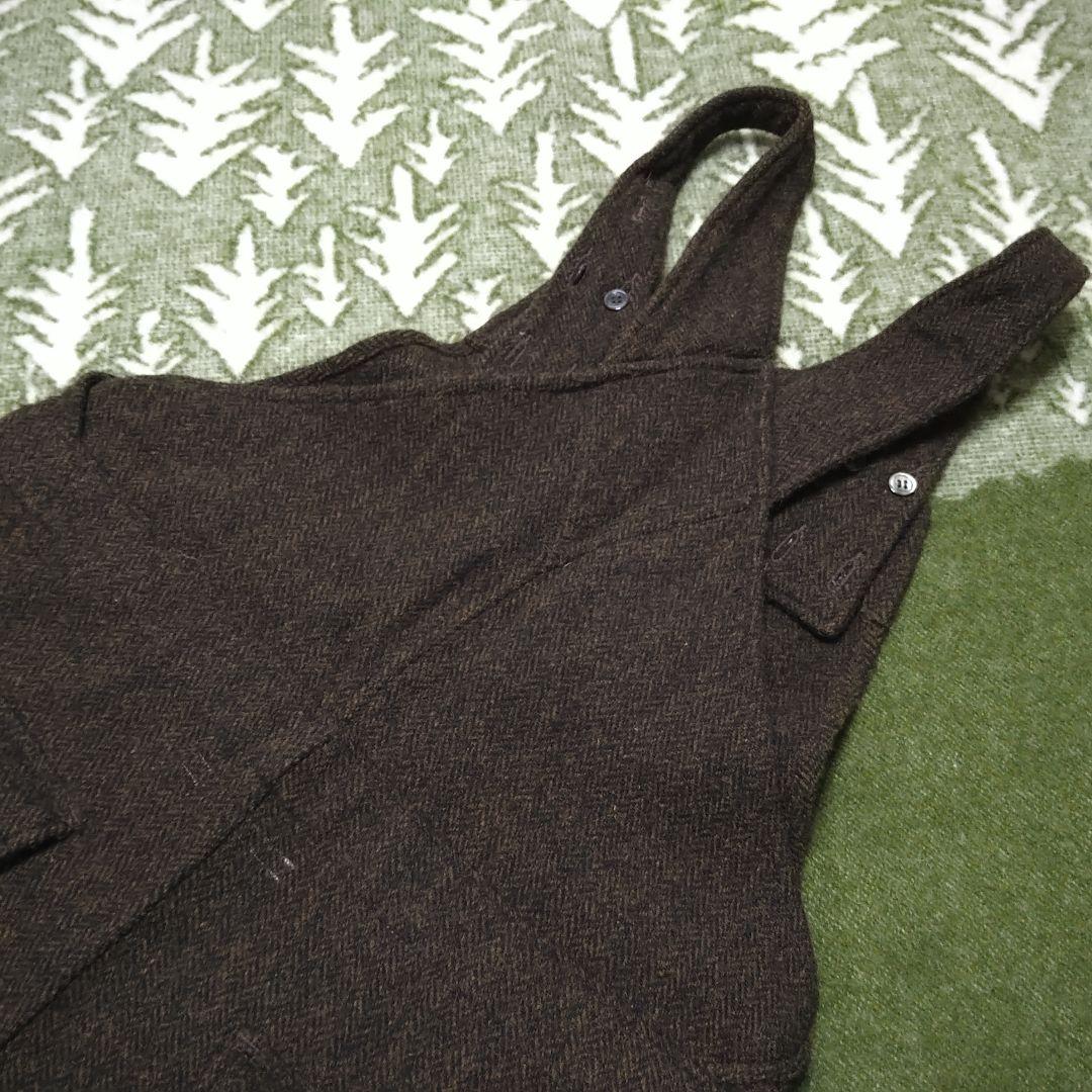 タグ付⭕️UNIVERSAL TISSU 　ヘリンボーンウール サロペットパンツ