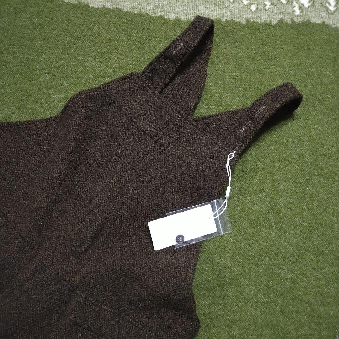 タグ付⭕️UNIVERSAL TISSU 　ヘリンボーンウール サロペットパンツ