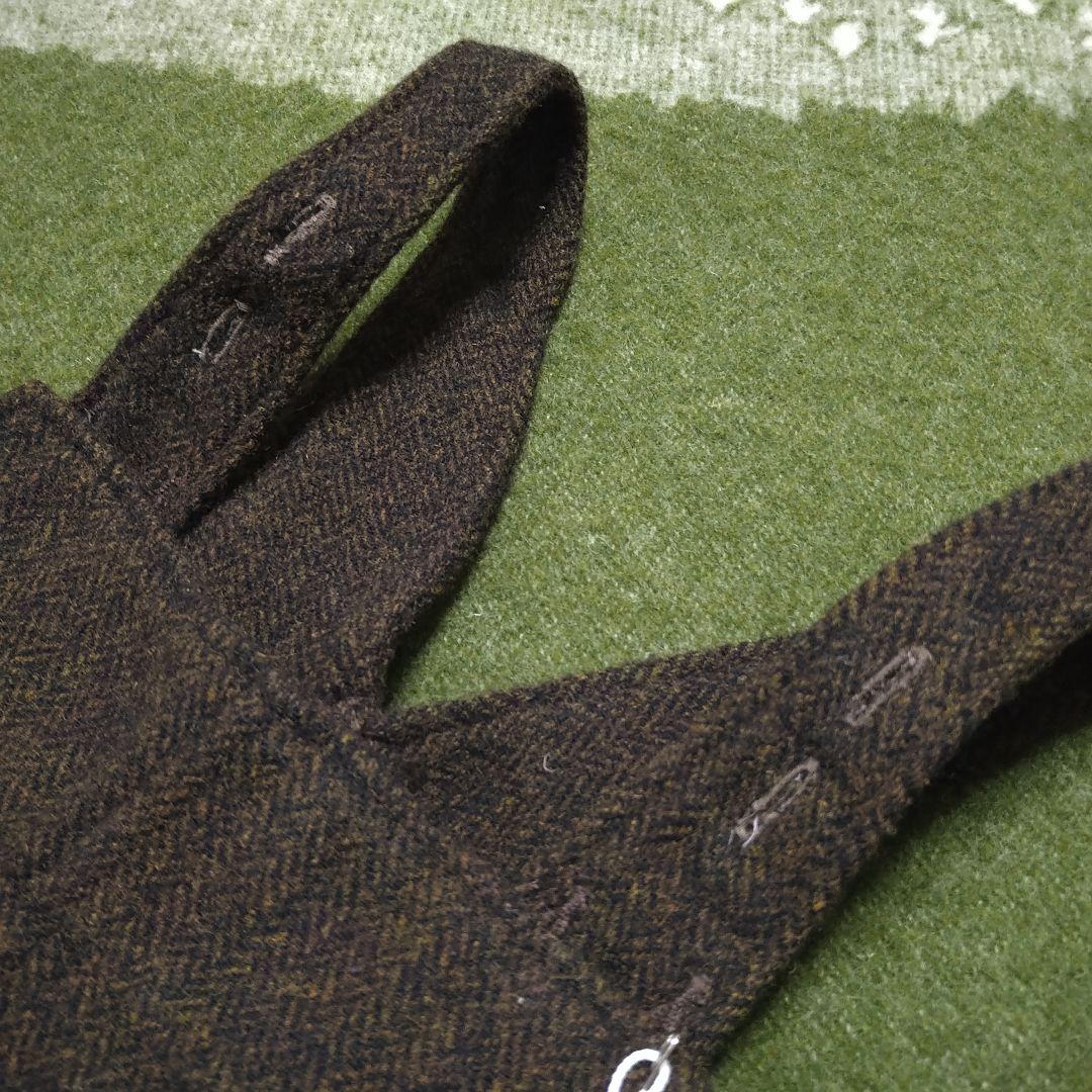 タグ付⭕️UNIVERSAL TISSU 　ヘリンボーンウール サロペットパンツ