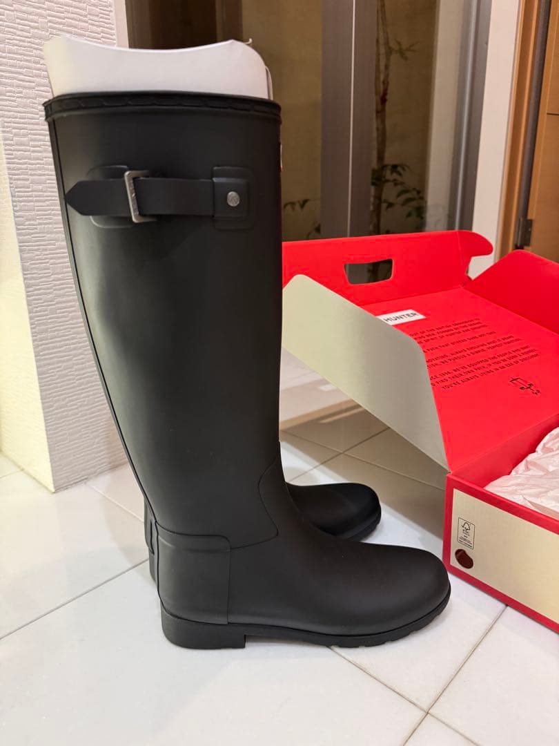 新品未使用　hunter オリジナル リファインド ブーツ ブラック