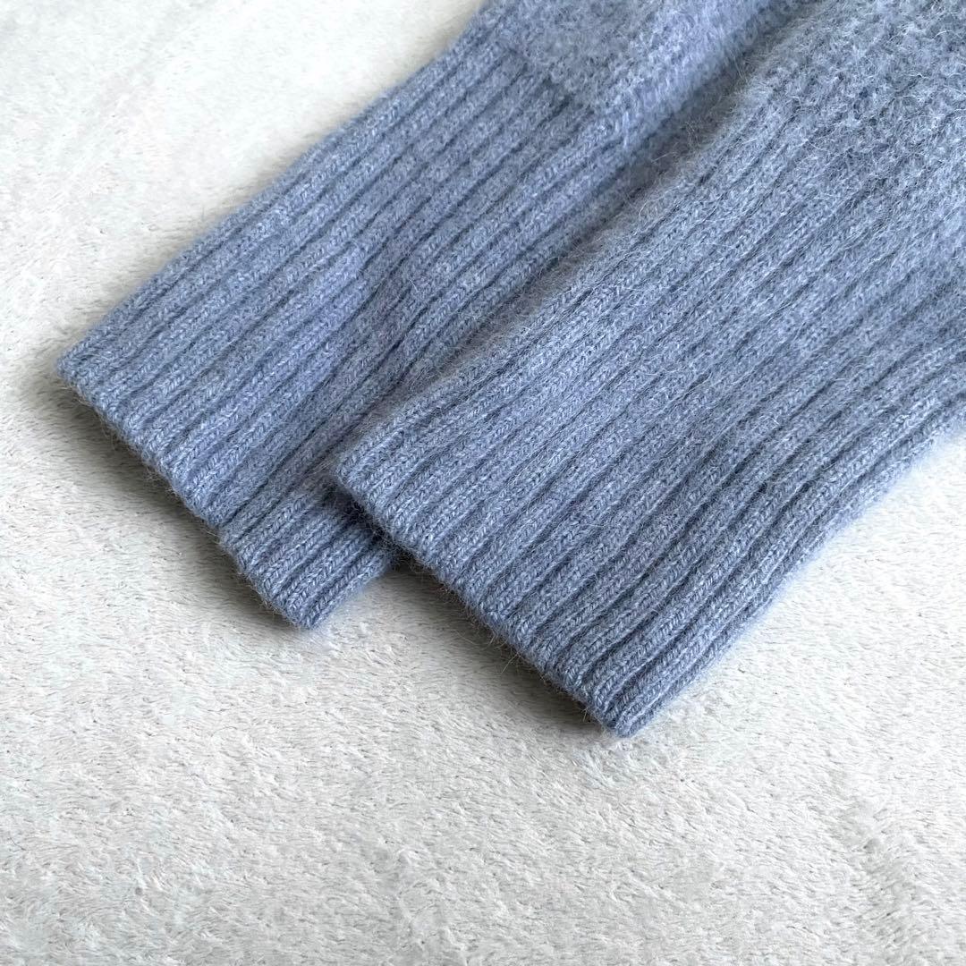 【美品✨】Whim Gazette ラクーン100% furニット畦カーディガン