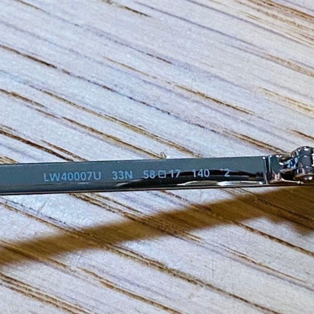 【未使用品】LOEWE ゴールド レザー ラウンドサングラス