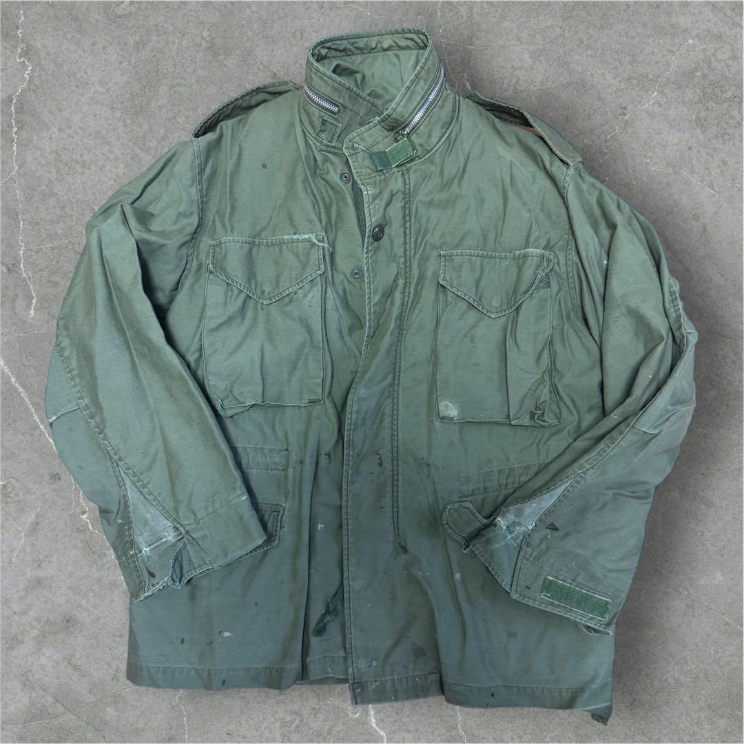60s 古着 M-65フィールドジャケット 2nd M〜S アルミジップ