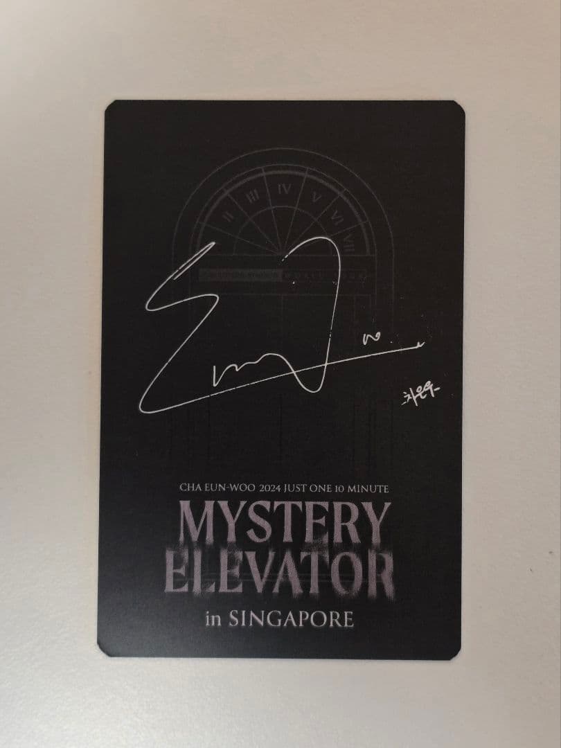 チャウヌ MYSTERY ELEVATOR シンガポール 公演限定 トレカ
