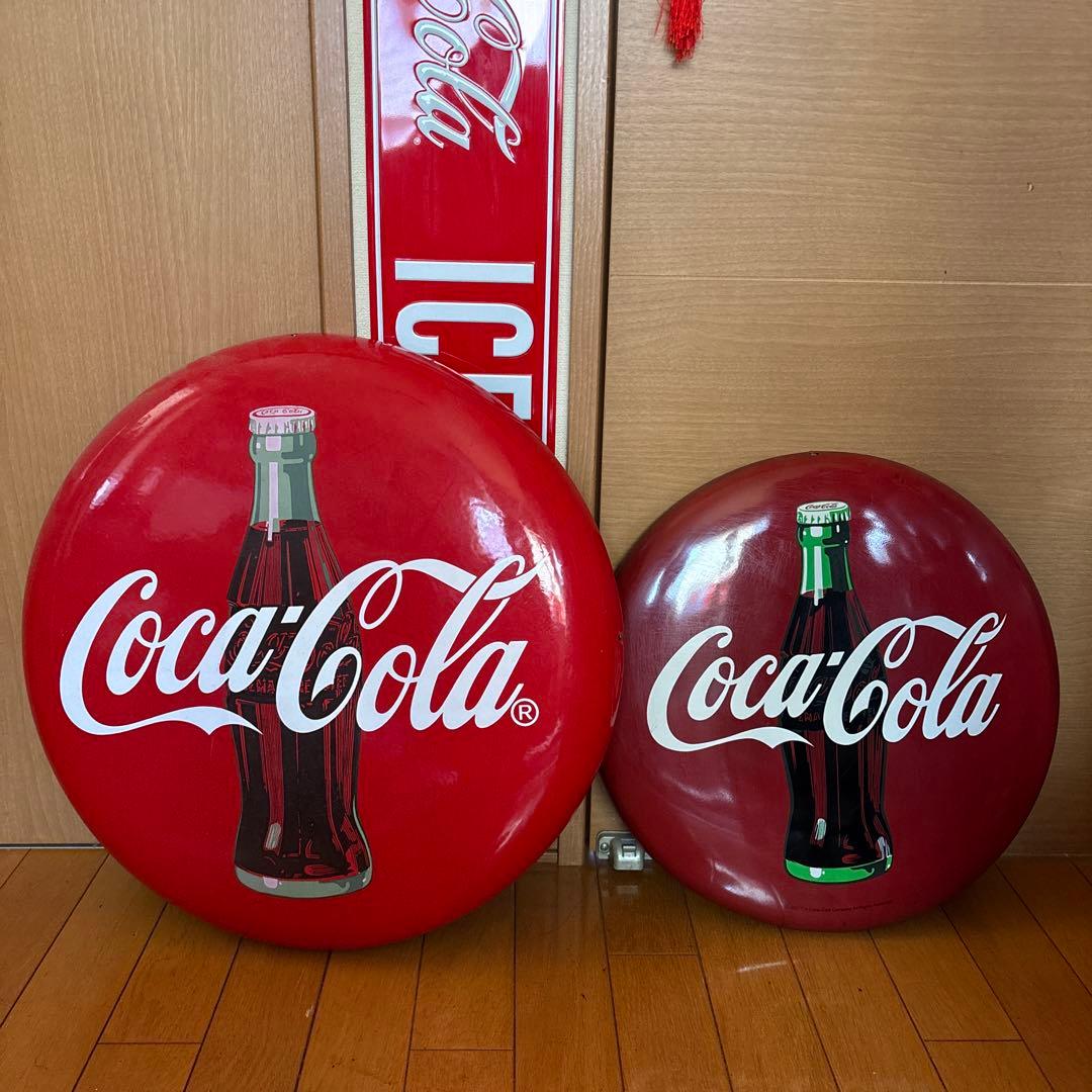 Coca-Cola 丸　看板 2個セット