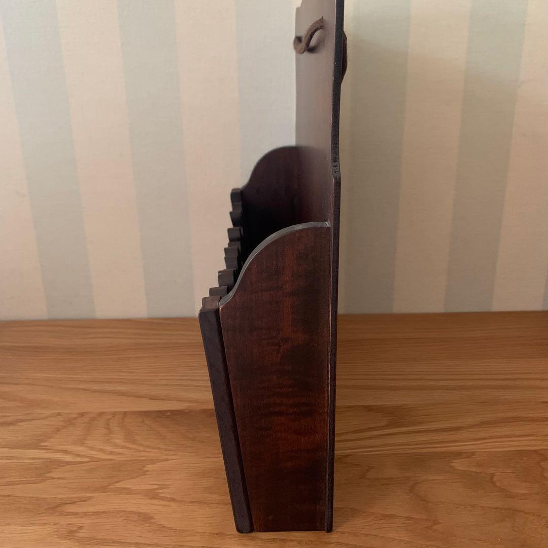 y様 希少 廃盤 大坂屋家具店 軽井沢彫 桜彫り レターラック 状差し 木工