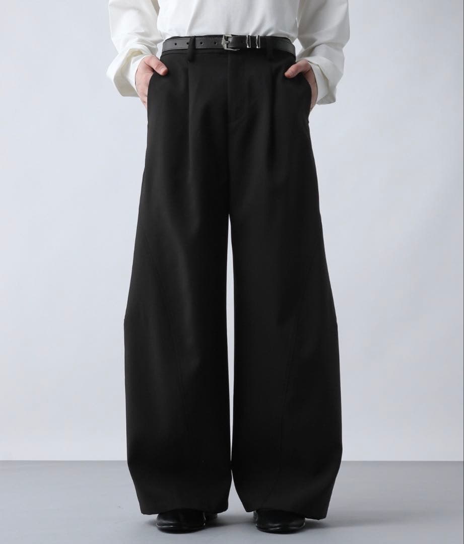3ディメンションワイドパンツ(HARE) ブラック　Lサイズ